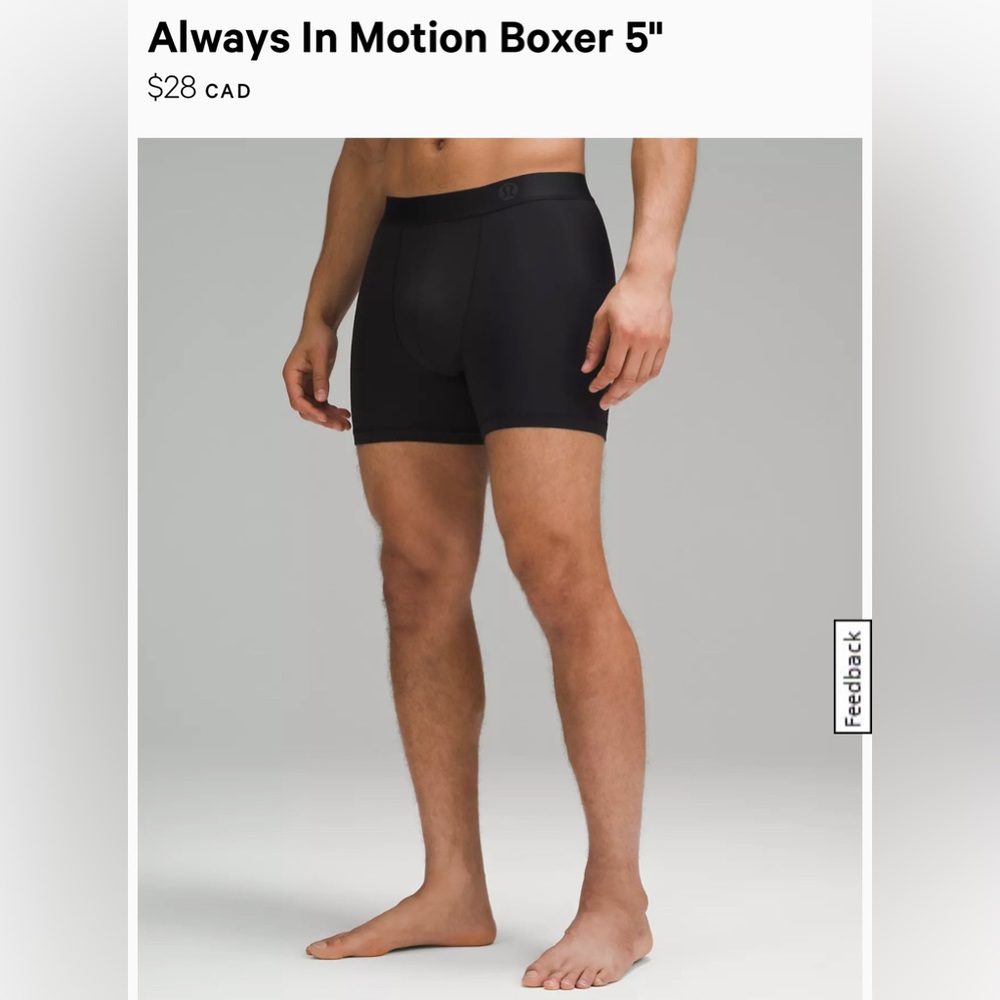 Men’s lululemon underwear.  Black. Size Large. Never worn.